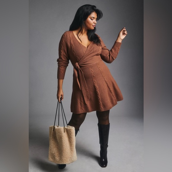 Anthropologie Greylin Wrap Sweater Dress - Picture 7 of 16